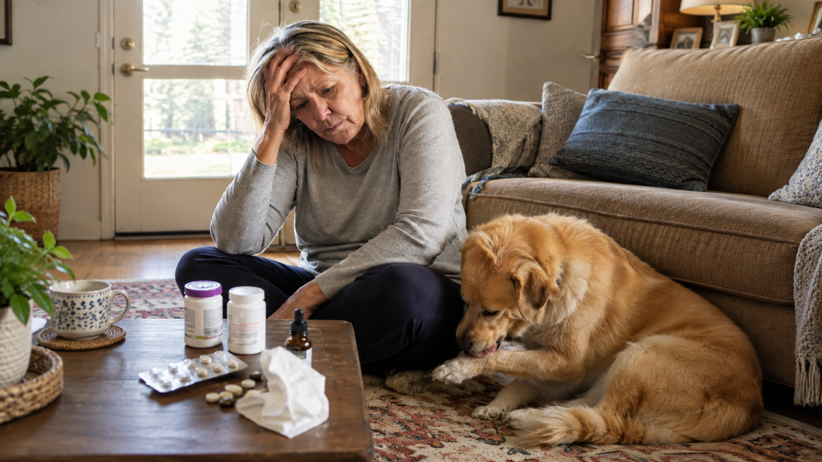 Everyday life with a dog experiencing discomfort