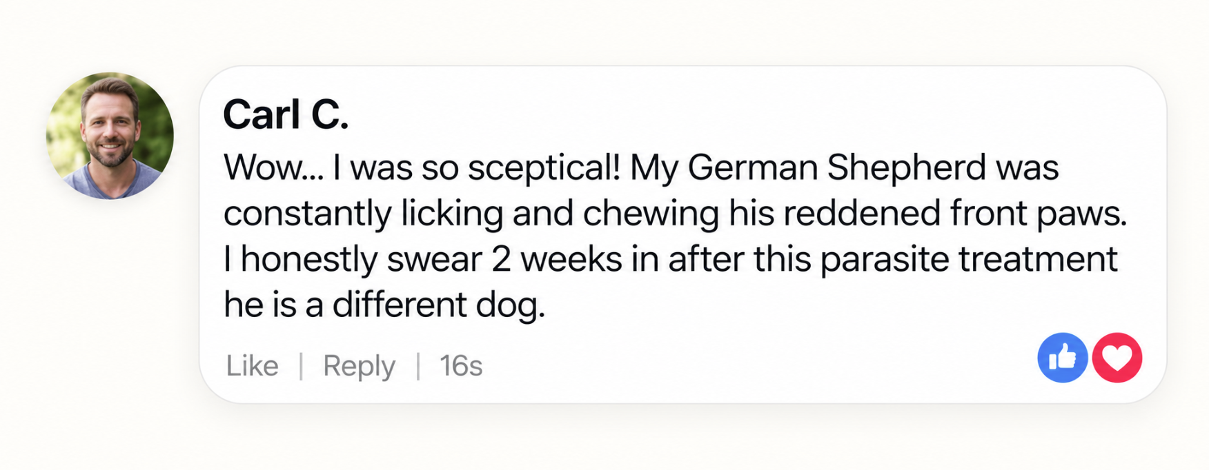 Original Facebook review by Carl C.