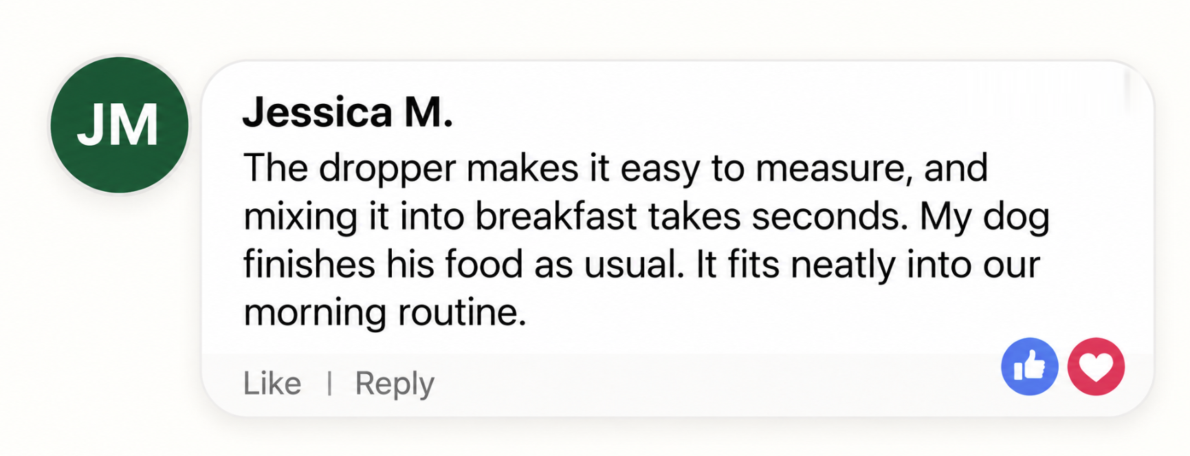 Original Facebook review by Jessica M.