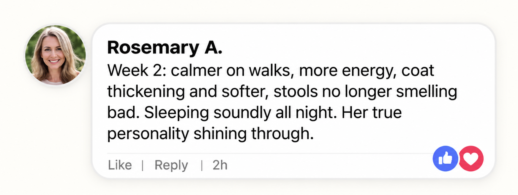 Original Facebook review by Rosemary A.